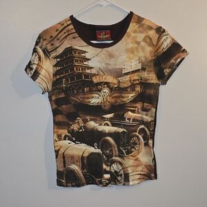 Indianapolis Speedway Kids Vintage Short Sleeve Tee - Brown LOT O